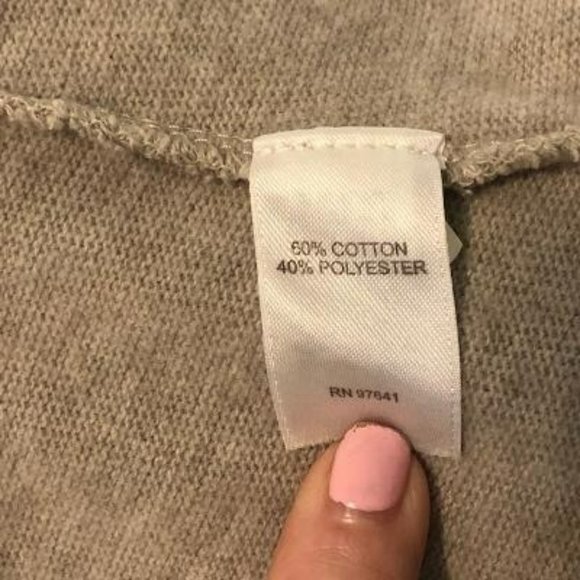 J.Jill Heather Beige Sweater Duster L - Picture 7 of 8